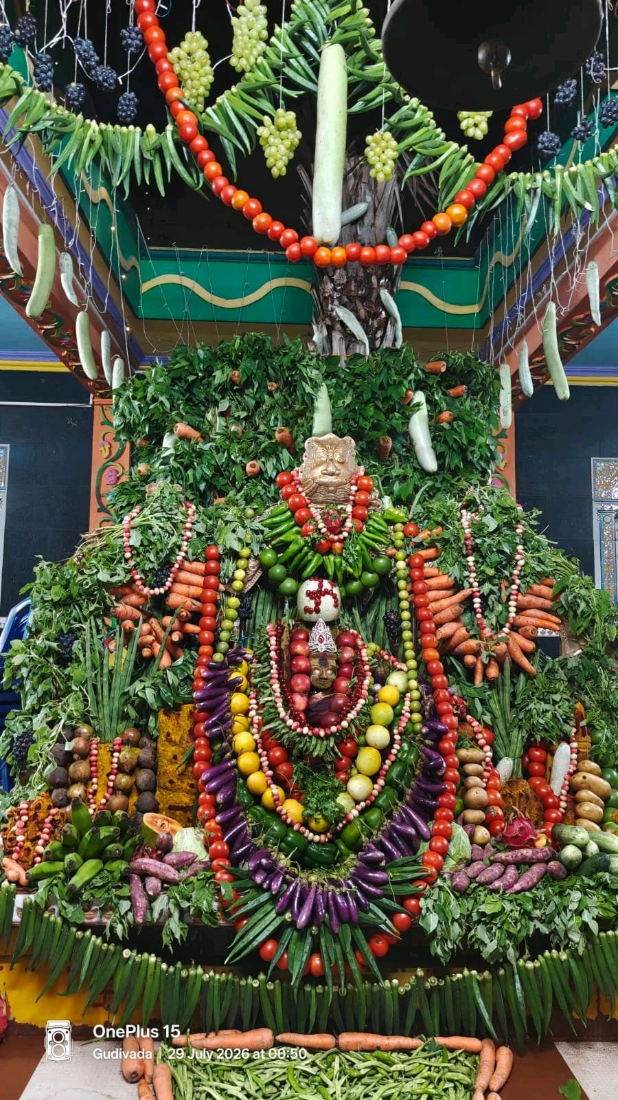పెదయురికి పాడు గ్రామంలో గంగానమ్మ తల్లికి  శాకంబరి అలంకరణ