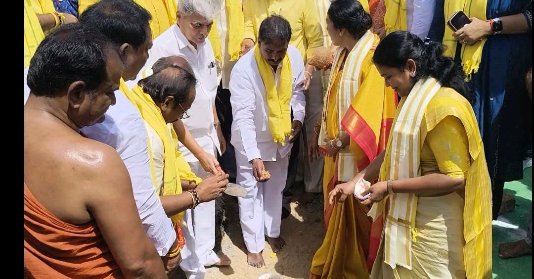 ఎన్టీఆర్ జిల్లా టీడీపీ పార్టీ కార్యాలయం శంకుస్థాపన