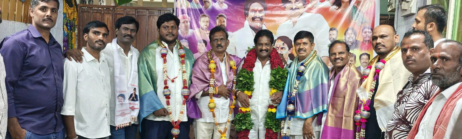 బుల్లెట్ ధర్మారావు కు ఘనంగా స్వాగతం పలికిన కర్ణాటక జనసేన
