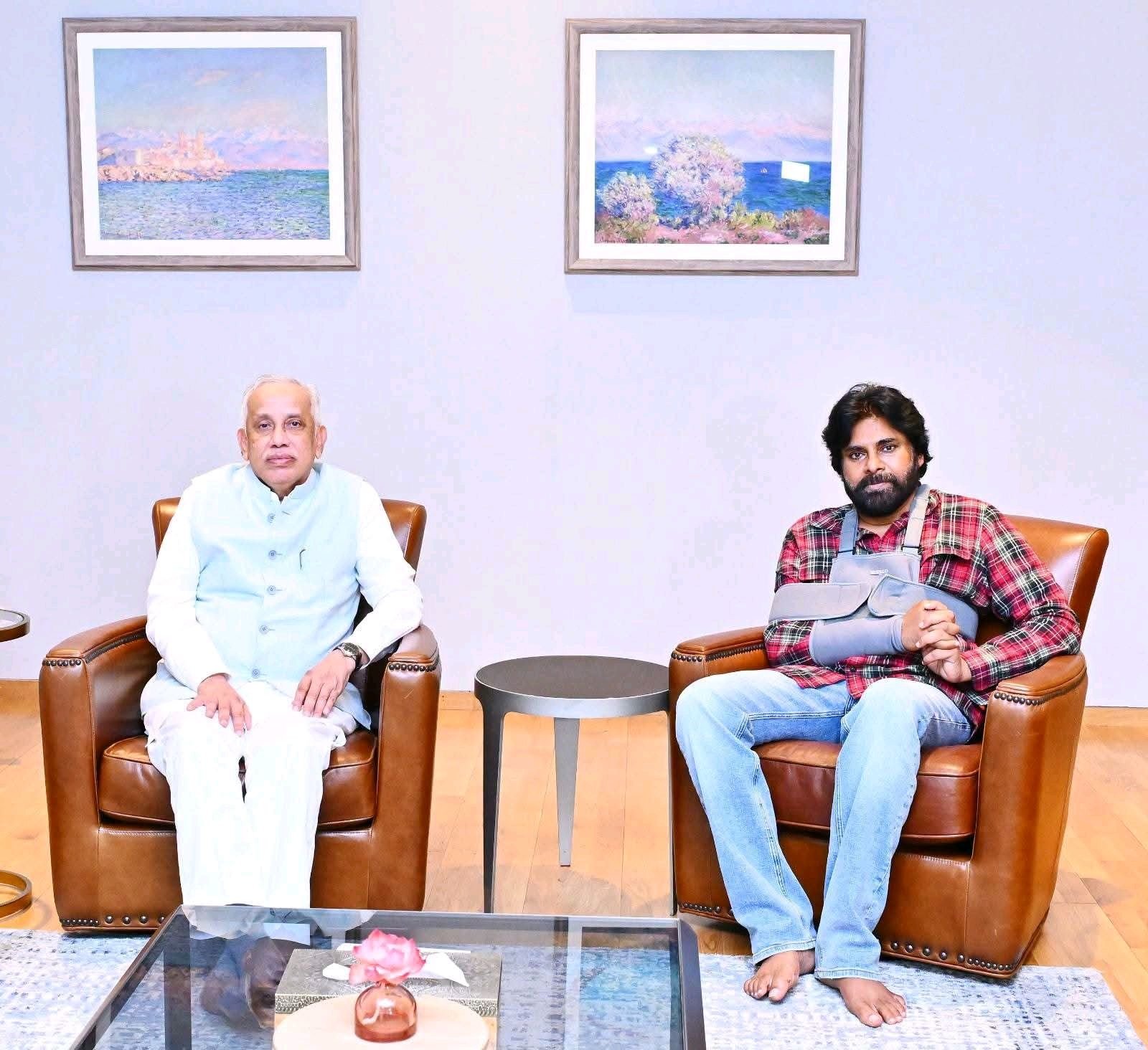 పవన్ కళ్యాణ్ ను పరామర్శించిన ap గవర్నర్