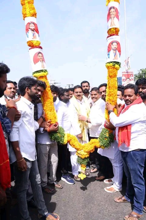 నాదెండ్ల మనోహర్ కు ఘనంగా స్వాగతం పలికిన జనసేన ఏ ఎన్ బాబు