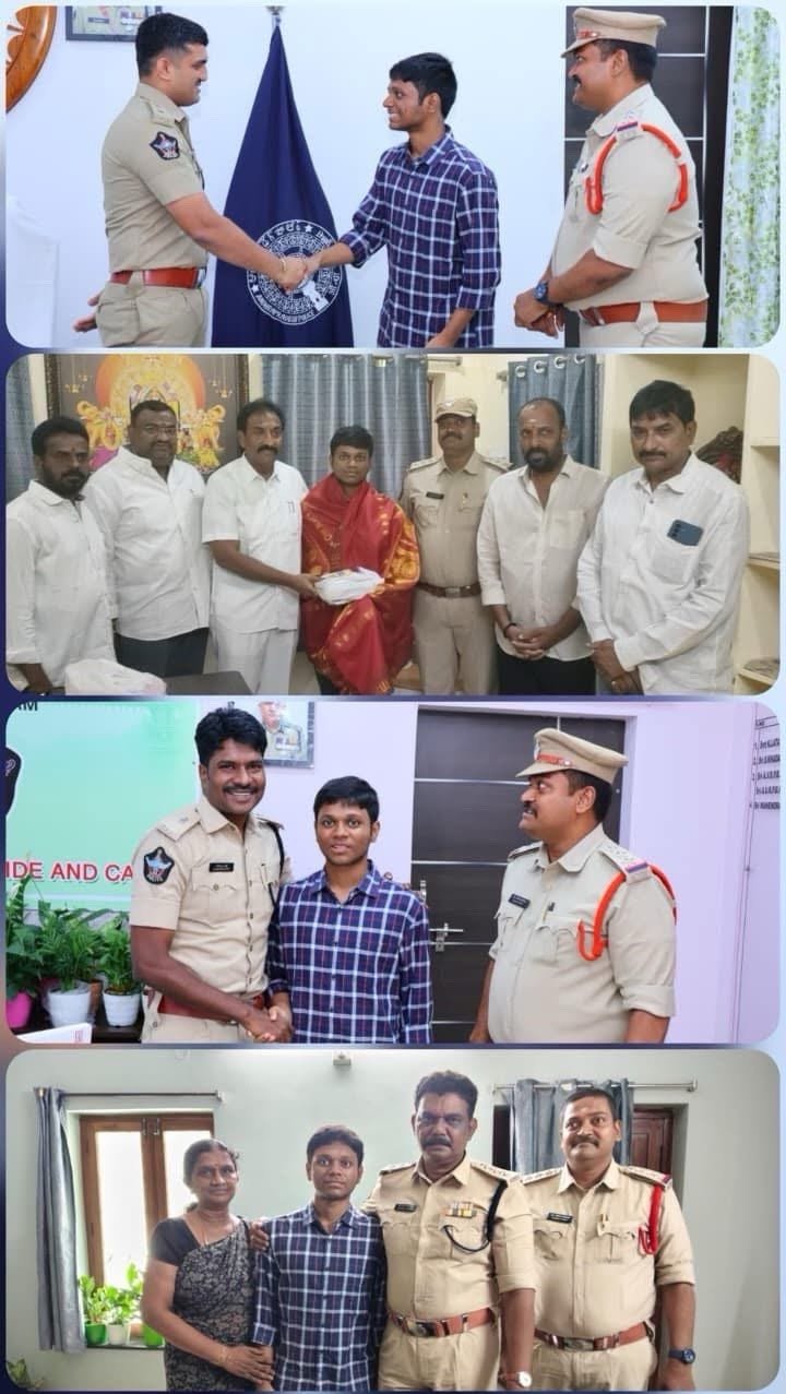 సీఐ విద్యాసాగర్ తనయుడి ఘన విజయం