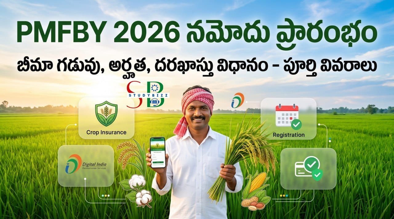 PMFBY 2026 పంటల భీమా నమోదు ప్రారంభం ఇప్పుడే అప్లై