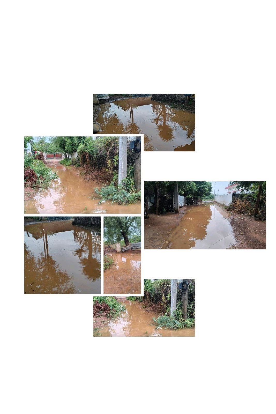 ఎత్తుపల్లాల సిమెంట్ రోడ్లు..నిలిచిన వర్షపు నీరు