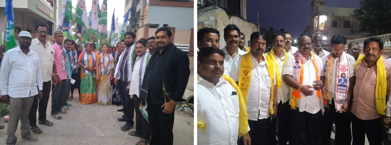 వైసిపి, టిడిపి అభ్యర్థులు తోటా పోటీగా ప్రచారాలు...