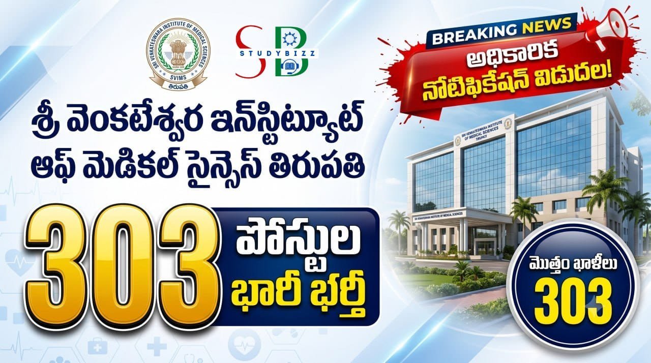 SVIMS 303 ఉద్యోగాలు నోటిఫికేషన్ విడుదల Apply Now