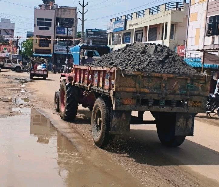 కలిదిండిలో ఆగని ఖద్దర్ మైనింగ్ దందా.... రెవిన్యూ అండా