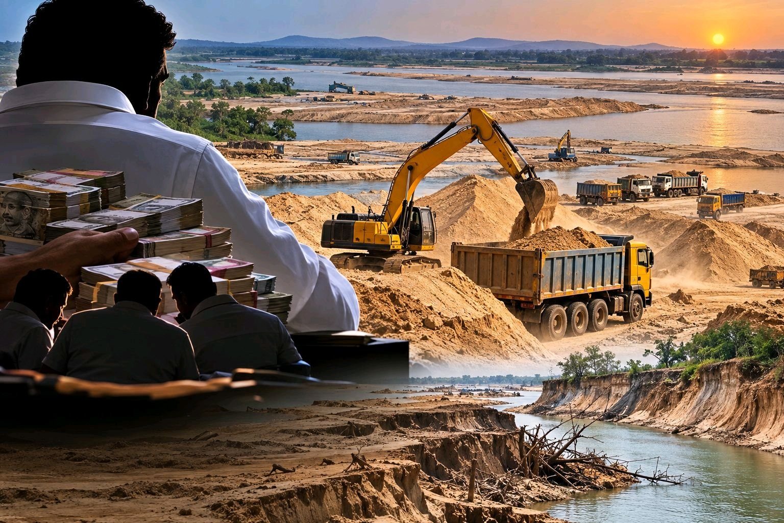 నందిగామ ఇసుక స్టాక్‌ పాయింట్లలో అక్రమాల ఆరోపణలు