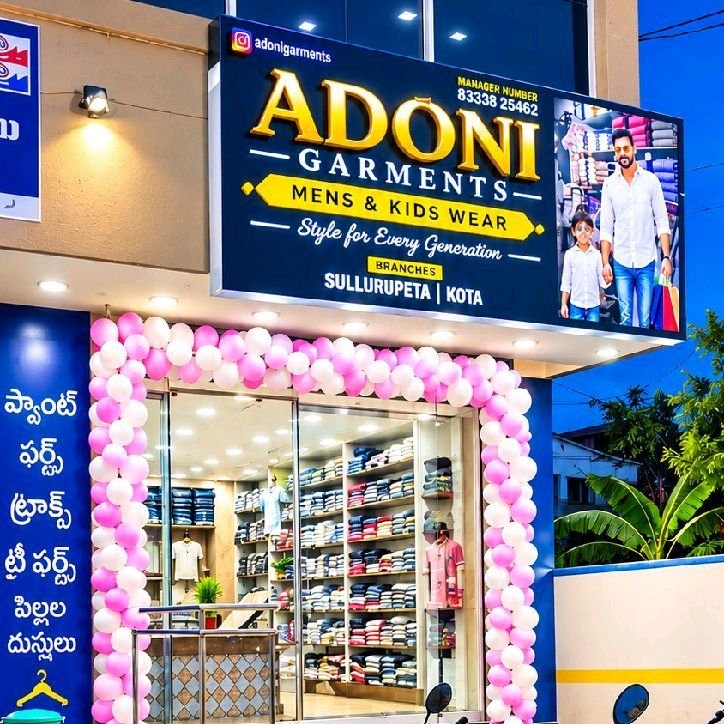కోటలో అదోని గార్మెంట్స్ నూతన బ్రాంచ్ గ్రాండ్ ఓపెనింగ్