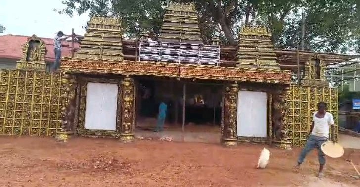 *కటారుపల్లి గ్రామంలో సిద్ధమవుతున్న వినాయక మండపం*